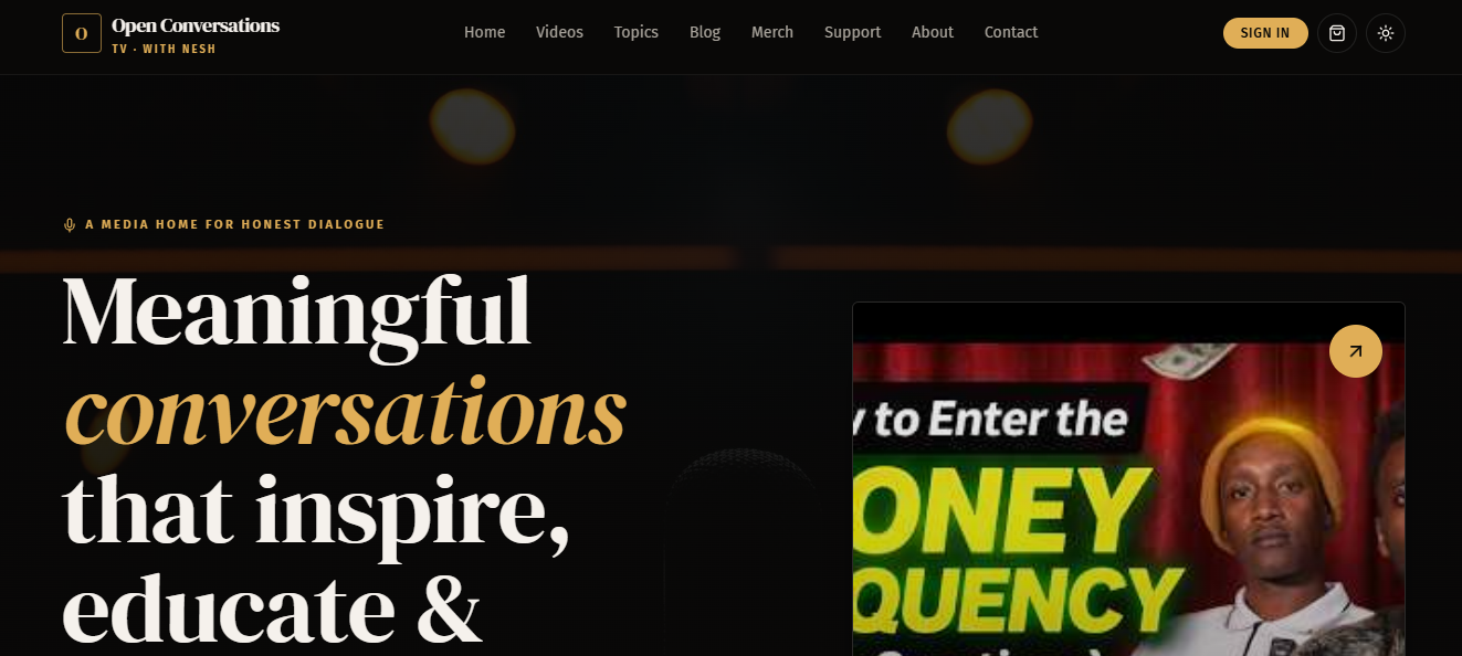 Open Conversations TV — A media home for honest dialogue.